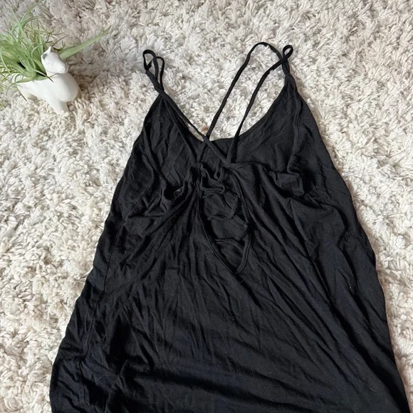 Rock Rose women’s crisscross back super cute, casual Classic Black Tank Top - Picture 3 of 5